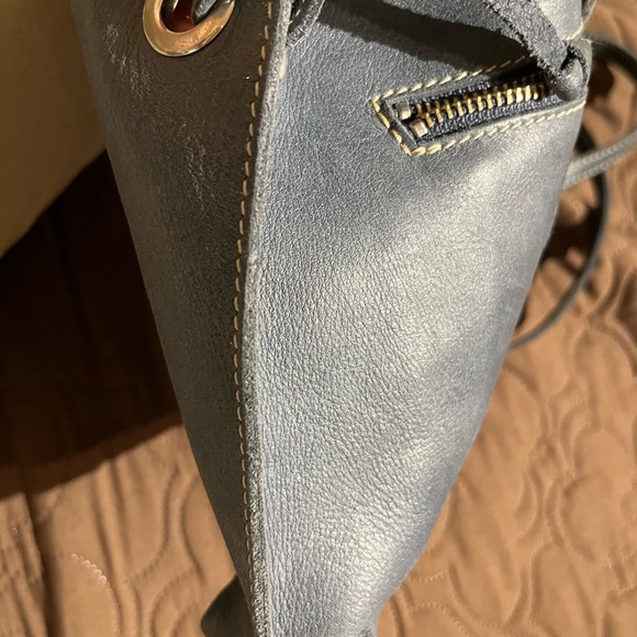 Authentic roots leather cross body bag Graphite colour - Picture 5 of 13